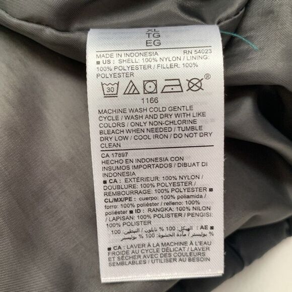 Old Navy Puffer Men’s Jacket Full Zip Pockets Black Coat Size XL - Picture 8 of 8